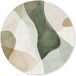 Japandi Paillasson - Abstrait - Vert 120x120 cm