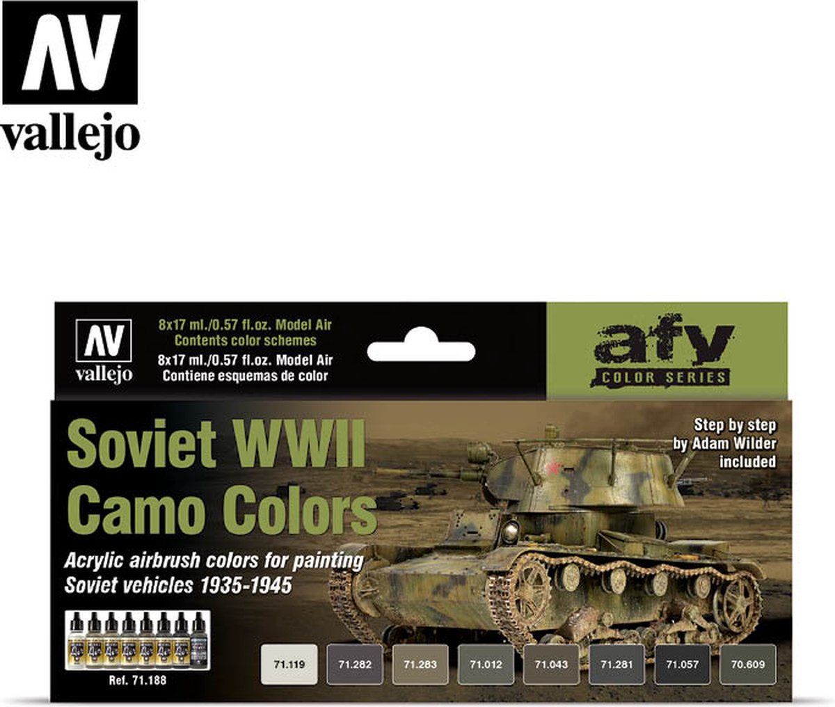 Vallejo Model Air - Soviet WWII Camo Colors Set - VAL-71188