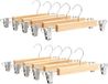 Merkloos Relaxdays Broekhangers - set van 10 - 36 cm - met klemmen - natuur