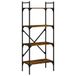 vidaXL Boekenkast 4-laags 56x31,5x138,5 cm bewerkt hout gerookt eiken