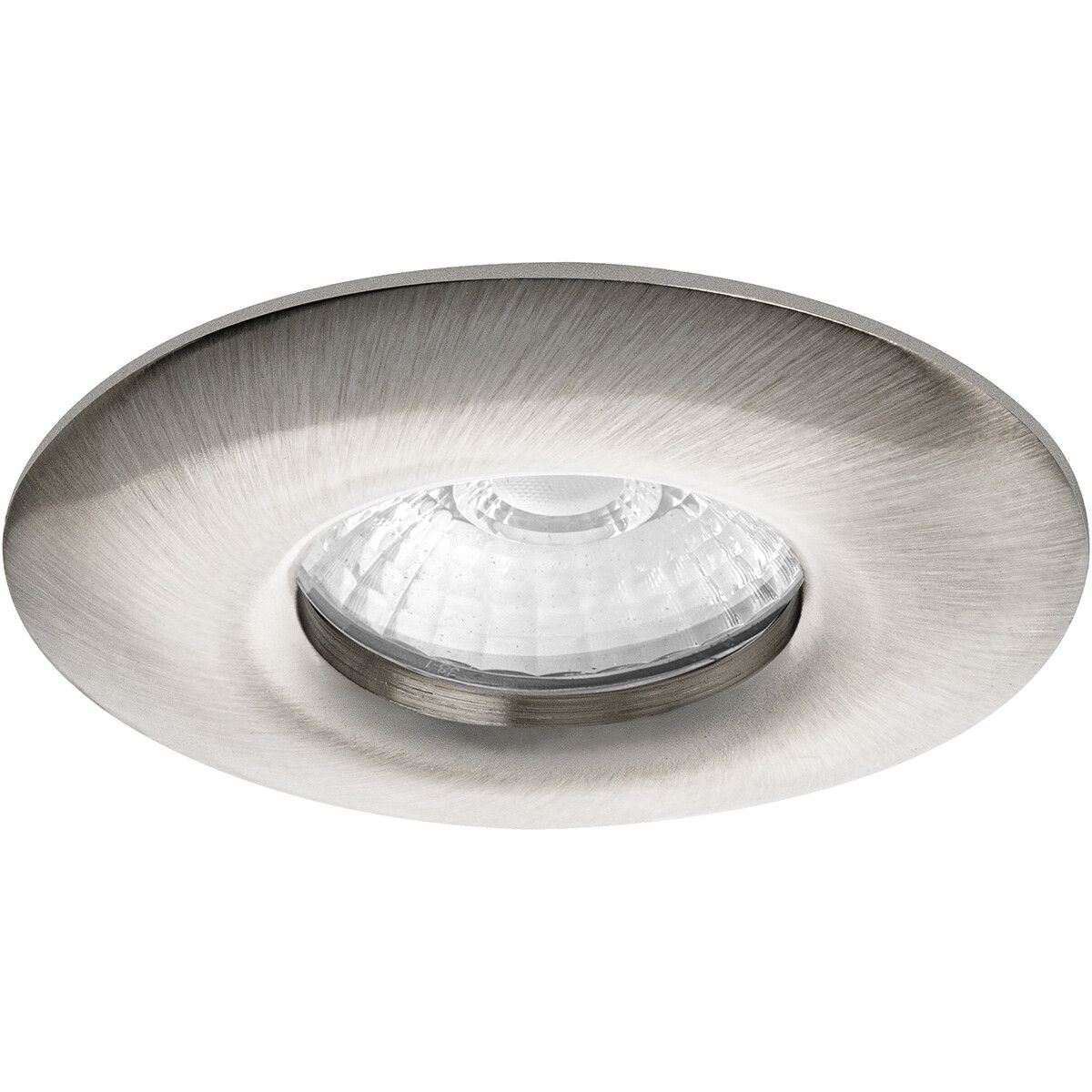 Pragmi Luno Pro LED Spot Armatuur GU10 - Waterdicht IP65 - Rond - Mat Nikkel - Ø82mm