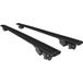 Peugeot Bipper 2008-2018 Aluminium Noir Hook Modèle Railing Porte-bagages De Voiture Aluminium Noir 2 Barres