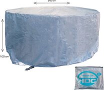 COVER UP HOC - diamond hoes ronde tuintafel- 250x100 cm (diameter x hoogte) - tuinset beschermhoes waterdicht met stormbanden,