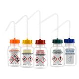 Kautex Serie 303 LDPE spuitflessen met brede hals met "Aceton" 3-talige opdruk nr. 1-3202, 500 ml capaciteit, naturel