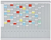 FRANKEN T-kaartenbord, jaarplanner voor 15 maanden plus index, 100,8 x 78,3 cm, 16 dragers, 35 sleuven, PV1015