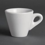 Olympia Whiteware conische espressokopjes 60 ml-2 oz (set van 12), wit, verglaasd porselein