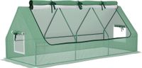 Serre de jardin Serre de jardin pour terrasse - 240x90x90 cm - Étanche - Fenêtres en filet pour la ventilation - Vert