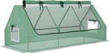 Serre de jardin Serre de jardin pour terrasse - 240x90x90 cm - Étanche - Fenêtres en filet pour la ventilation - Vert