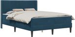 vidaXL Bedframe met matras met hoofdeinde Blauw 140 x 200 cm Fluweel
