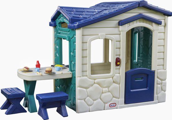 Little Tikes Speelhuis Picknick Jungle - Kunststof - Wit/Blauw/Groen