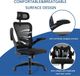 Merkloos / Sans marque Shenzhen Haorui Industrial Technology Co., Ltd. Ergonomische bureaustoel met verstelbare hoofdsteun, armleuningen en lendensteun tegen rugpijn