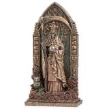 Veronese Design 9 3/8 Inch Koninklijke Santa Muerte Dia De Los Muertos Boog Koud Gegoten Hars Brons Afwerking Sculptuur