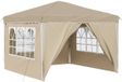 vidaXL Pop-up Feesttent 288 x 288 x 245 cm Crèmekleurig Oxford Stof
