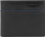 PIQUADRO Leren Portemonnee Blue Square Revamp Men Wallet RFID Nero Zwart