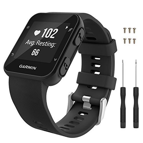 MoKo Watch Band Compatible with Forerunner 35, Black