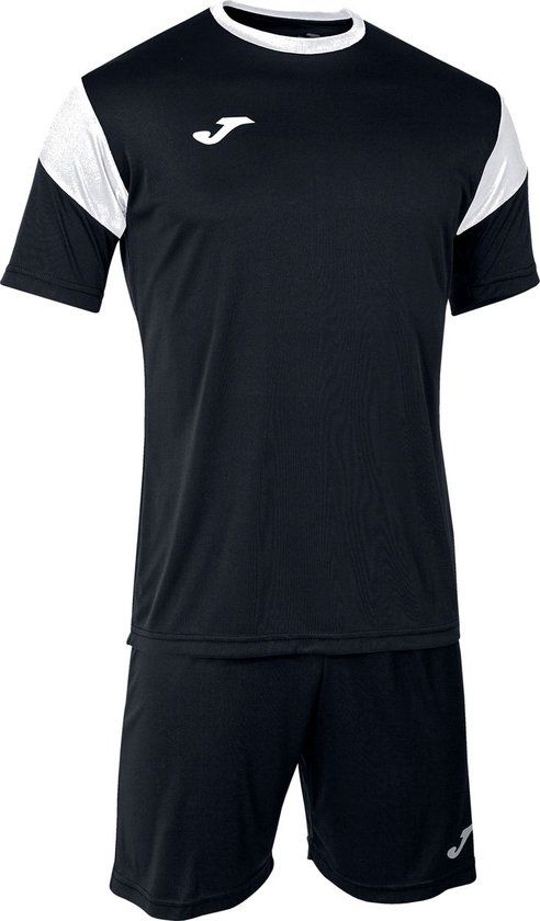 Joma Phoenix Voetbalset Korte Mouw Kinderen - Zwart / Wit - Maat 152