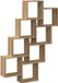 Merkloos Cube Wandrek voor Muur - 90x15x119,5 cm - Opbergplank in Artisanaal Eiken