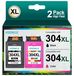 HP Cartouche couleur 304XL, 2-pack : Noir et tricolore