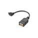 conecto OTG-kabel, Micro USB stekker naar USB-A bus, verguld, 90°, 10cm, zwart
