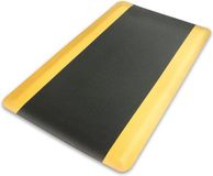 FLOORDIREKT Anti-vermoeidheidsmat - Soft-Tritt - Werkplaatsmat - Zwart-geel - 120 x 150 cm