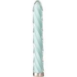 Baseks Vibromasseur en Verre Tourbillon Rechargeable 17,8 cm - Bleu