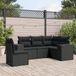 Maison Exclusive - Ensemble de meubles de jardin 5 pièces avec canapé et coussins, noir, en polyrotin