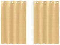 vidaXL - Blackout Gordijnen met Ringen - 2 stuks - Beige - 175 x 140 cm - Polyester