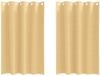 vidaXL - Blackout Gordijnen met Ringen - 2 stuks - Beige - 175 x 140 cm - Polyester