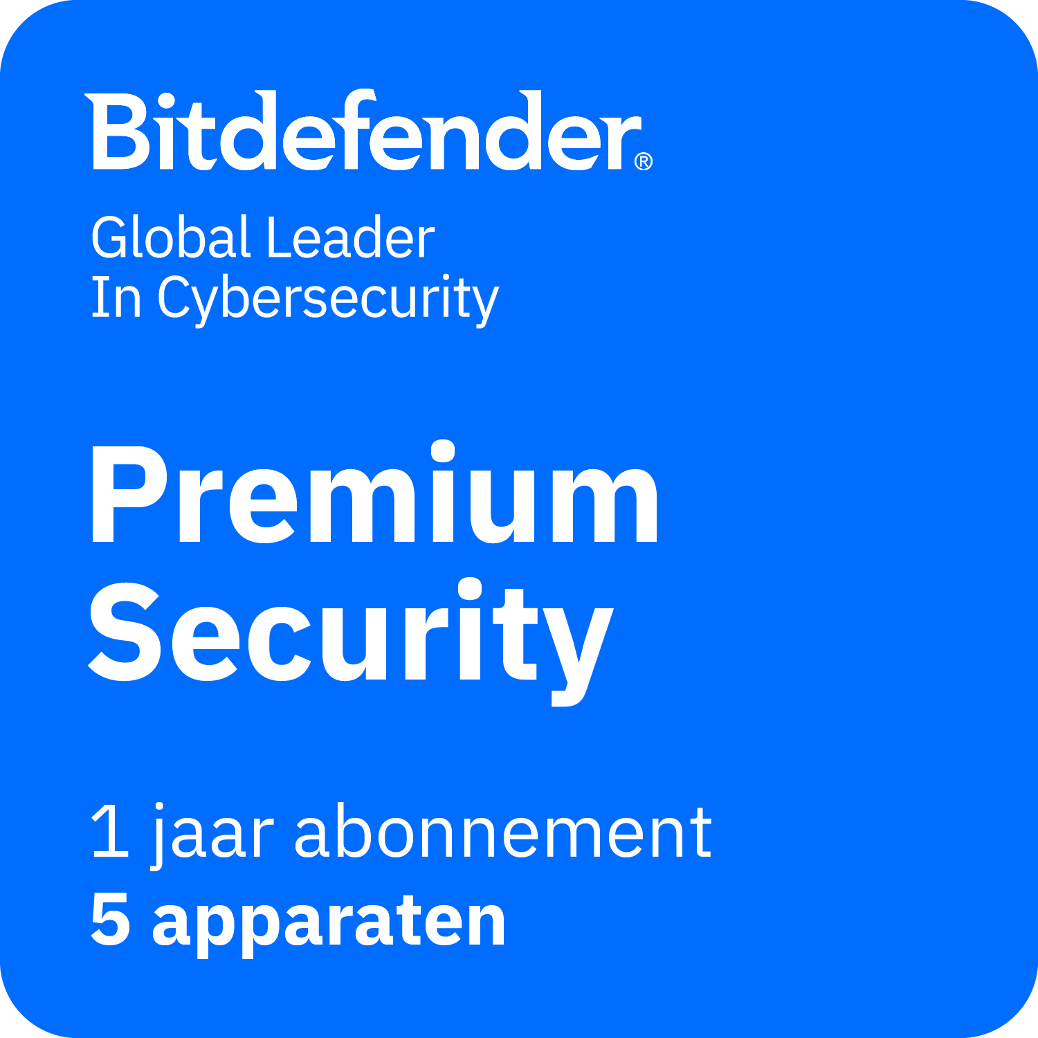 Bitdefender Premium Security 5 apparaten Jaarlijks