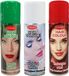 Merkloos Set van 3x kleuren haarverf/haarspray van 125 ml - Groen Rood en Wit - Carnaval en supporters verkleed spullen
