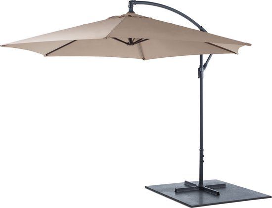 Lifetime Garden Zweefparasol met Voet - ⌀300 cm - Taupe