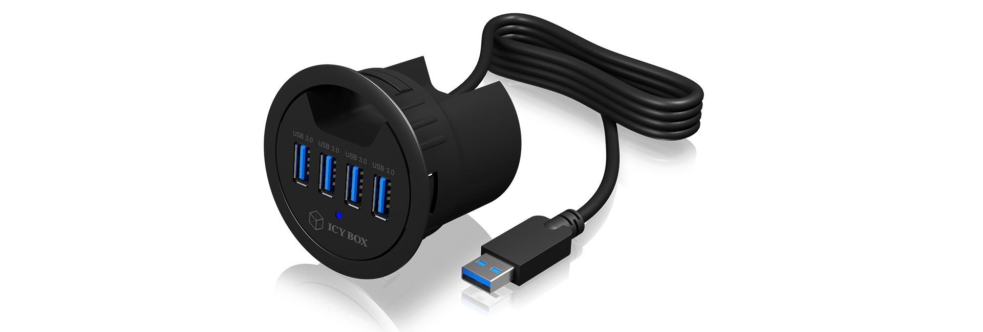 ICY BOX IB-HUB1403 USB 3.2 Gen 1 (3.1 Gen 1) Hub - 4-Poorts - Zwart