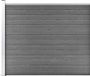 vidaXL Schuttingpaneel Composiet 175x146 cm Grijs