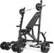 Marbo Sport - Halterbankset MS8 2.0 - banc de musculation réglable, supports d'haltères multi-niveaux - set d'haltères de 113 kg avec disques revêtus de caoutchouc