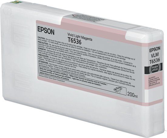 Epson T6536 Light Magenta Ink Cartridge - 200 ml - Original