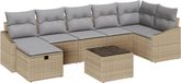 vidaXL Bankstel 2-zits Beige Polyrattan