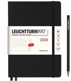 Megamoviestore Leuchtturm1917 Weekplanner Verticaal 2024 A5 Hardcover Zwart