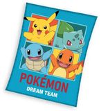 Pokémon Fleece Deken Starters Blauw - 110 x 140 cm