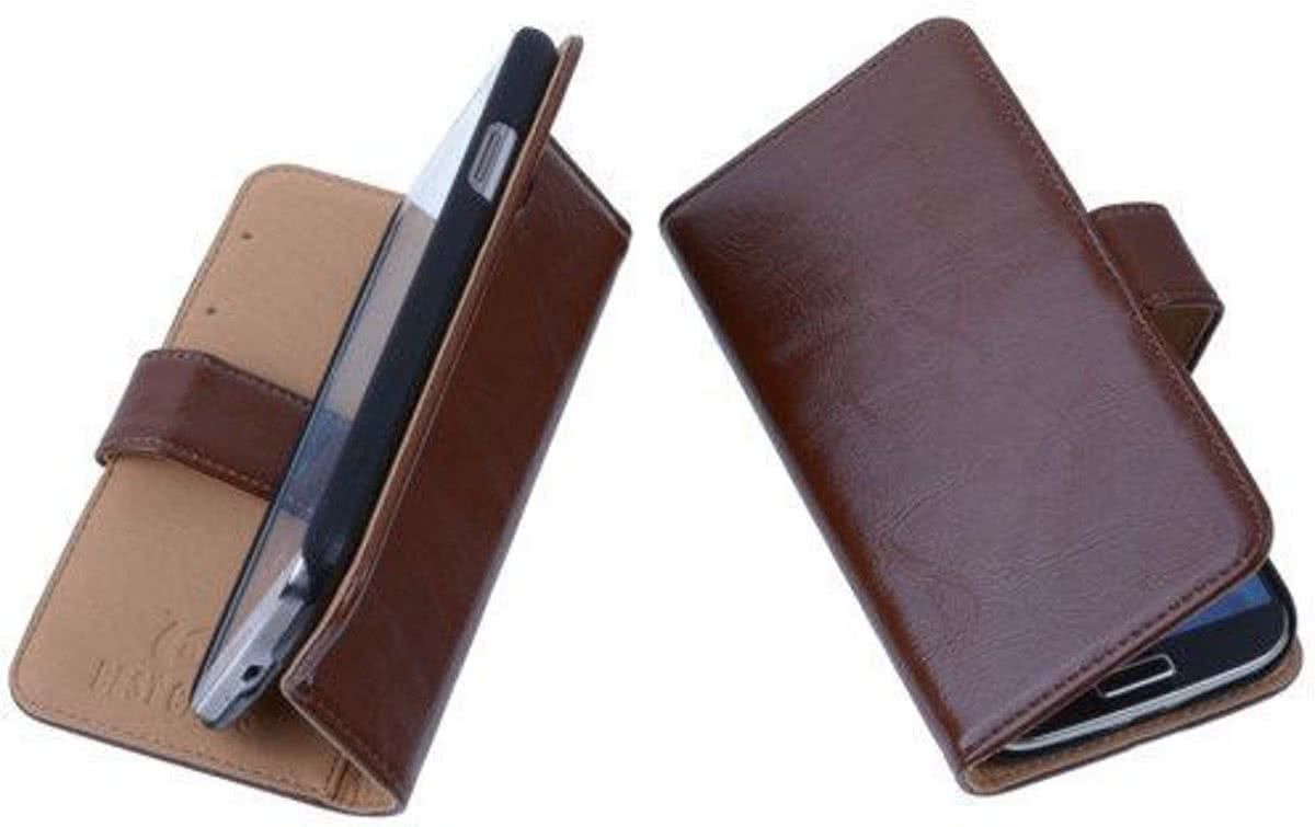 LELYCASE PU Leder Bruin Sony Xperia T3 Book/Wallet case/case Telefoonhoesje