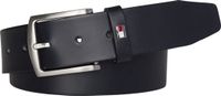 Tommy Hilfiger New Denton Belt 4.0 Herenriem van leer, blauw (Midnight), 95 cm
