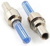 Merkloos / Sans marque Interbosch B.V. Ventielverlichting - 2x - blauw - LED - incl. batterijen - fietsverlichting
