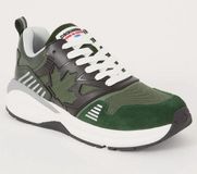 Dsqured2 Dsquared2 Dash sneaker van kalfsleer met suède details - Donkergroen - Maat 43
