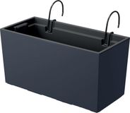 Prosperplast Urbi Case Bloempot met inzet en hanger - Balkonbak (395x18x195mm, Antraciet)