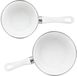 Alessandro steelpannen set - D14 en D20 cm - wit - rvs - vaatwasserbestendig