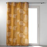 Douceur d'intérieur Gordijn met oogjes (140 x 260 cm), schets camel, bedrukt polyester