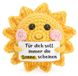 Crochet sun cuddle, positive gifts, yellow