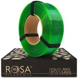 ROSA3D PETG standaard High Speed filament, 1,75 mm voor 3D-printers, PETG transparant lichtgroen Refill 1kg