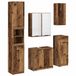vidaXL Ensemble de meubles de salle de bain, 5 pièces, Bois vieilli, 64,5 x 33,5 x 59 cm