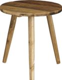 Mica Decorations Bijzettafel - gerecycled hout - H35 x D33 cm - Krukje