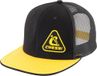 CRESSI Trucker Flat Cap Baseball, Zwart/Geel, One Size